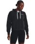 Women's Ua Essential Fleece Script Full Zip - Black / Md