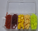 Artificial Soft Lure Combo MINI Mealworm Corn Fishing Worms Baits Set