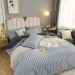 Smte Magical Fluffy 4 Piece Duvet Cover Set Light Grey With Keychain