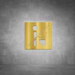 Toilet Male Sign D03 - Polished Brass