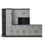 3 Piece Kitchen Set Dark Grey And Cement