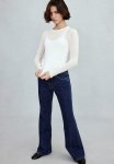 Flared High Jeans - Dark Denim Blue