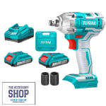 Impact Wrench Cordless Total Tools 2X Battery Carry Case & Charger TIWLI2038