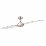 Duo Ceiling Fan - 2 Blades Satin Chrome