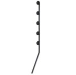 EF09 Nemtek Fence Pole 5 Line Flat Bar Angle Black Powder Coated And or Hot Dip Galvanised