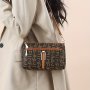 Classic Retro Shoulder Bag Fashionable Multi-layered Zipper Crossbody Bag Casual Letter Print Purse For Women