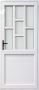 Aluminium Stable Door White Staggered Obscure Glass Right Hand Opening W900 X H2100MM