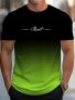 Men's Gradient Color Golf T-Shirt Short Sleeve Tee For Summer Casual Trendy Top For Males Sport And Leisure Wear