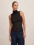 Kate Roll Neck Tank Top - XL Black