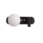 Bellagio Metal And Marble Wall Light Black White Travertino - Travertino