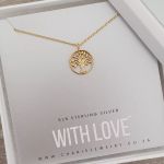 Tarryn-gold Gold Plated 925 Sterling Silver Tree Necklace Size: 12MM On 45CM Chain
