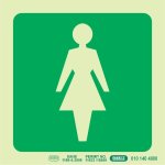 Photoluminescent 190MM Safety Sign -E27-FEMALE Symbol