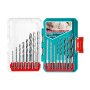 Total Tools 16 Pieces Metal Masonry And Wood Drill Bits Set