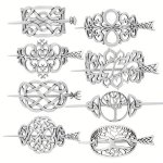 1PC Vintage Viking Style Hairpin Tree Of Life Barrette Silvery Hairpin Celtic Barrette Hair Stick Hair Accessories