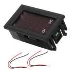 Luxshiny Digital Voltmeter Ammeter Dual Display Panel Gauge For Car Battery Voltage And Monitoring High Accuracy Bright LED Scre