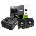 Asus Geforce Rtx 5050 Dual Oc Edition 8GB GDDR6 & 750W Bronze Psu Bundle