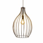 Ally Metal Wire Pendant Light Copper
