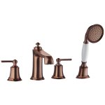 Athena Bronze 4 Hole Deck Mount Bath Mixer