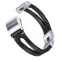 Leather Strap With Metal Clasps For Fitbit Charge 2 S/m/l
