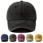 1PC Unisex Sunshade Washed Distressed Baseball Cap With Trendy Pattern For Outdoor Sport Ideal Choice For Gifts