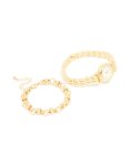 Goldair Gold Chain Bracelet & Watch Set