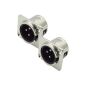 Female 3-PIN Chessy Mount Silver Chassis - Pair