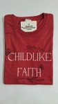 Ladies Childlike Faith Melange Red T-Shirt - 2XL