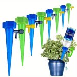 10-PACK Self-watering Plant Drip Irrigation Kit With Adjustable Valve Universal Fit Indoor & Outdoor Use Plastic Material Batter