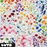 50PCS Gutbd Ink Floral Cartoon Stickers - Waterproof Matte Finish For Diy Phone Cases Guitars Notebooks & Journals Junk Journali