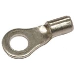 Morris Products High Temperature Ring Terminals 8 Wire Size - -inch Stud Size Nickel-plated Steel For Hvac Industrial Kilns Elec