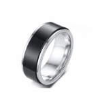 Stainless Steel Unisex Spinner Ring - 13 Us