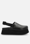 Calvin Klein Sling Leather Flatform - Triple Black