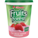 Clover Fruits Of The Forest Strawberry Full Cream Yoghurt 500G