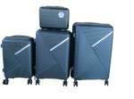 Smte Unbreakable Travel Luggage 4 Piece Suitcases Spinner Blackish Green With Keychain