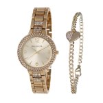 Ladies Gold Watch With Bracelet -HBSL4051
