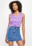 Waistcoat With Covered Buttons - Orchid