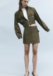 Cargo MINI Skirt - Dark Khaki Green