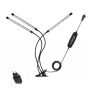 LED Grow Light With Full Spectrum Adjustable Gooseneck 3 Tubes White&red