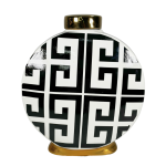 Ginger Jar Black Gold & White 32X17X37CM