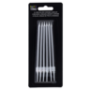 Thingz Silver Long Chrome Candles 6 Piece