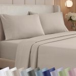 California Design Den King Sheet Set - 1000 Thread Count Sateen Thick And Natural 100% Cotton Sheets Deep Pockets Durable Beddin