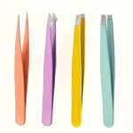 1PCS 4PCS Tweezers For Eyebrows Slant Tip Angled Tip Eyebrow Tweezers Precision For Eyebrows Facial Hair Ingrown Hair