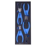 Pliers Set Circlip 180MM 4PC Eva Foam