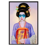 Black Framed Canvas: Asoa - 900MM X 600MM X 50MM