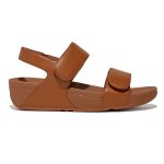 Lulu Adjustable Leather Sandal - Light Tan - 8