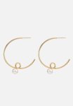 Large Modern Design Hoop Earring - Gold