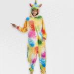 Adults Orange Starry Unicorn - XL