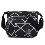 Lasszone Lightweight Nylon Crossbody Bag For Women Multi-pocket Satchel Shoulder Bag Ladies Travel Handbags Waterproof Messenger