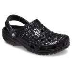 Classic Metallic Crocskin Clog - Black M13
