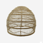 Rattan Thick Dome Pendant Light - Natural